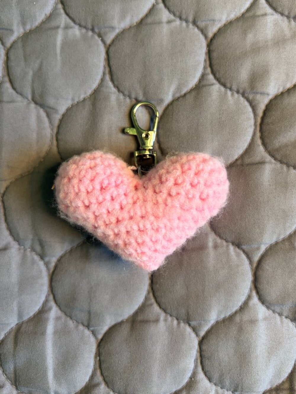 Light Pink Heart Keychain